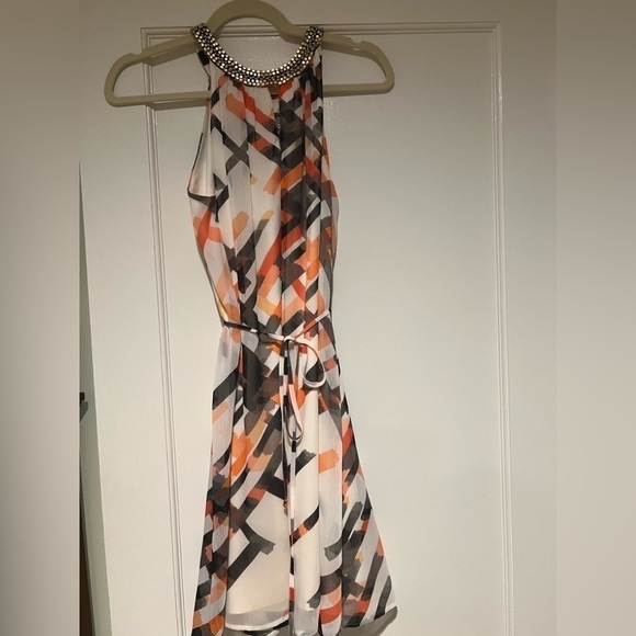 Vince Camuto Float Dress with Beaded Collar - Picture 4 of 4